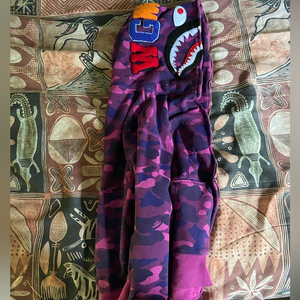 PURPLE BAPE HOODIE - Picture 1 of 4